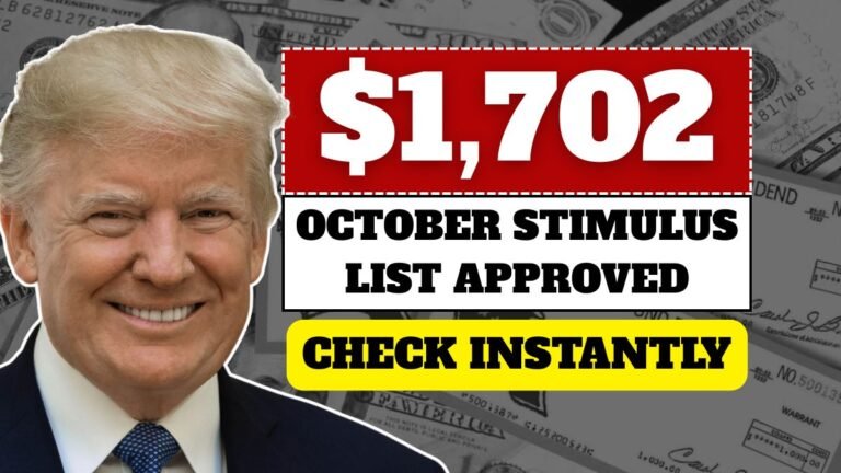 $1,702 October Stimulus Approved