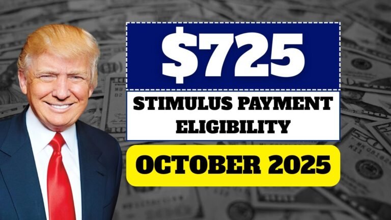 $725 stimulus payment eligibility: Who will receive this deposit during October 2025?